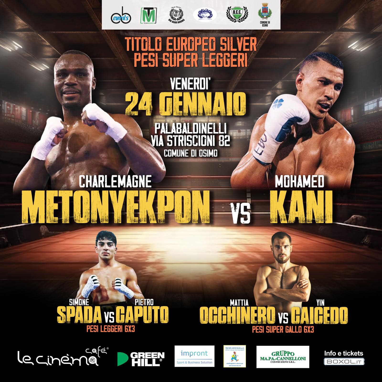 Al momento stai visualizzando Titolo europeo boxe – 24 gennaio